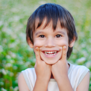 Young child smiling